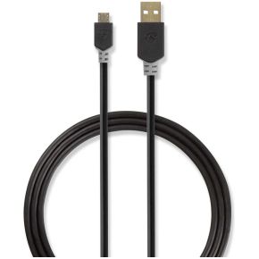 Kabel USB 2.0 | A male - Micro-B male | 3,0 m | Antraciet [CCBP60500AT30]