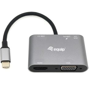 Equip 133483 Bedraad USB 3.2 Gen 1 (3.1 Gen 1) Type-C Zwart, Grijs