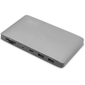 Digitus DA-70895 notebook dock & poortreplicator Bedraad Thunderbolt 3 Zwart, Grijs