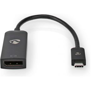 USB-Adapter | USB 3.2 Gen 1 | USB-C© Male | DisplayPort Female | 0.20 m | Rond | Vernikkeld | PVC