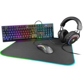 Deltaco - 4-in-1 Gaming RGB Kit - Headset - Toetsenbord - Muis - Muismat