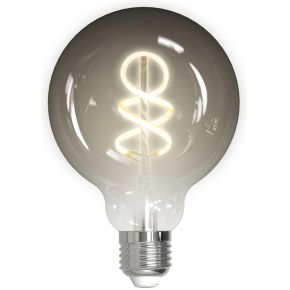 Deltaco Smart Home Slimme Lichtbron - WiFi Filament Lamp - 5.5W - E27 - G95 - Smokey Grijs - Dimbaar