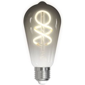 Deltaco Smart Home Slimme Lichtbron - WiFi Filament Lamp - 5.5W - E27 - ST64 - Smokey Grijs - Dimbaar