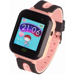 Garett Smartwatch Kids Fine - GPS Tracker - SOS Knop - IP68 Waterbestendig - Roze/Zwart