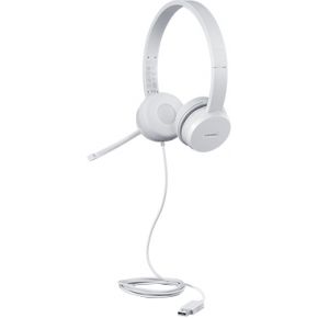 Lenovo 110 Stereo USB Headset Bedraad Pols Oproepen/muziek USB Type-A Grijs