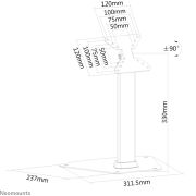 NeoMounts-FPMA-D1500SILVER-flat-panel-vloer-standaard-81-3-cm-32-Vaste-flatscreen-vloerstandaard