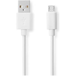 USB-Kabel | USB 2.0 | USB-A Male | USB Micro-B Male | 480 Mbps | Vernikkeld | 1.00 m | Rond | PVC |