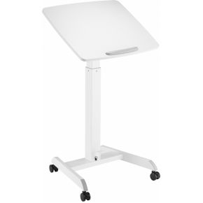Deltaco Office Computer Table, height adjustable, tilting table top, 600 x 531 x 758 - 1128 mm - Whi