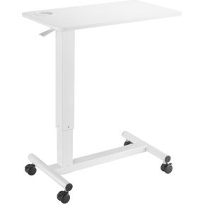 Deltaco Office Side Table, height adjustment, gas spring, 712 - 1062 mm - White