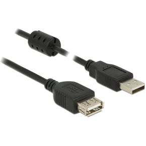 Delock 84884 Verlengkabel USB 2.0 Type-A male > USB 2.0 Type-A female 1,5 m zwart
