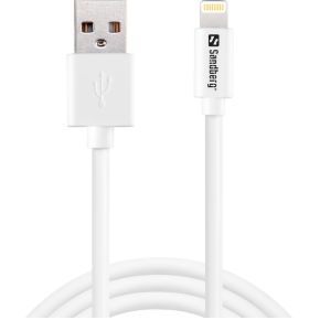 Sandberg USB>Lightning MFI 1m SAVER mobiele telefoonkabel Wit