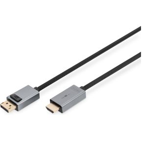 Digitus DB-340202-010-S video kabel adapter 1 m DisplayPort HDMI Zwart, Grijs