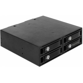 Delock 47233 5,25" mobiel rack voor 4 x 2,5" SATA/SAS HDD/SSD 12 Gb/s