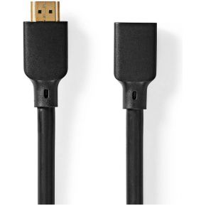 Nedis Ultra High Speed ​​HDMI™-Kabel - HDMI™ Connector - HDMI™ Female - 8K@60Hz - 48 Gbps - 2.00 m - Rond - 7.9 mm - Zwart - Doos