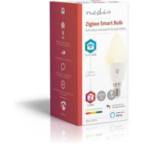 Nedis SmartLife Multicolour Lamp - Zigbee 3.0 - E14 - 470 lm - 4.9 W - RGB / Warm tot Koel Wit - 2200 - 6500 K - Android™ / IOS - Kaars - 1 Stuks