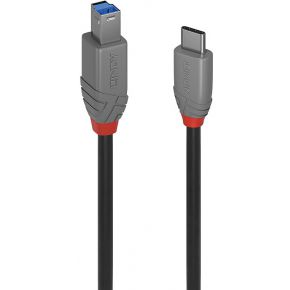 Lindy 36665 USB-kabel 0,5 m USB 3.2 Gen 1 (3.1 Gen 1) USB C USB B Zwart