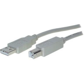 S-Conn 3m USB 2.0 A - USB 2.0 B USB-kabel USB A USB B Grijs