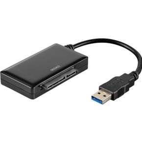 Deltaco USB3-SATA6G3 kabeladapter/verloopstukje USB Type A SATA Zwart
