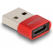 Delock-60050-USB-2-0-Adapter-USB-Type-A-male-naar-USB-Type-C-female-rood