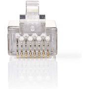 Nedis-RJ45-Connector-Male-Stranded-STP-CAT6-Recht-Verguld-1-Stuks-PVC-Transparant-Doos