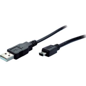 S-Conn 14-16035 USB-kabel 2 m USB 2.0 Mini-USB B USB A Zwart