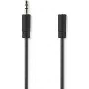 Nedis-Stereo-Audiokabel-3-5-mm-Male-3-5-mm-Female-Vernikkeld-5-00-m-Rond-Zwart-Label