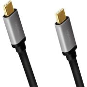 LogiLink-CUA0107-USB-kabel-1-m-USB-3-2-Gen-2-3-1-Gen-2-USB-C-Zwart-Grijs
