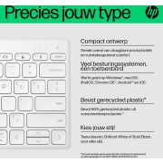 HP-350-Compact-Multi-Device-Bluetooth-in-Wit-toetsenbord