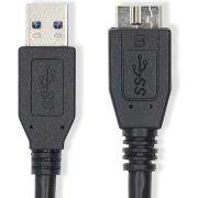 Nedis USB-Kabel | USB 3.2 Gen 1 | USB-A Male | USB Micro-B Male | 5 Gbps | Vernikkeld | 0.50 m | Rond | PV