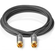Nedis-Subwooferkabel-RCA-Male-RCA-Male-Gun-Metal-Grey-Gevlochten-kabel