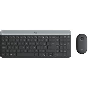 Logitech MK470 Slim Combo - Draadloos toetsenbord en muis - AZERTY - Zwart