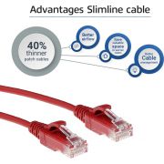 ACT-Rode-3-meter-LSZH-U-UTP-CAT6-datacenter-slimline-patchkabel-snagless-met-RJ45-connectoren