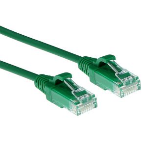 ACT Groene 5 meter LSZH U/UTP CAT6 datacenter slimline patchkabel snagless met RJ45 connectoren