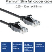 ACT-Zwarte-3-meter-LSZH-U-UTP-CAT6-datacenter-slimline-patchkabel-snagless-met-RJ45-connectoren