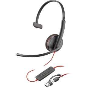 HP 8X214AA hoofdtelefoon/headset Bedraad Hoofdband Kantoor/callcenter USB Type-C Zwart