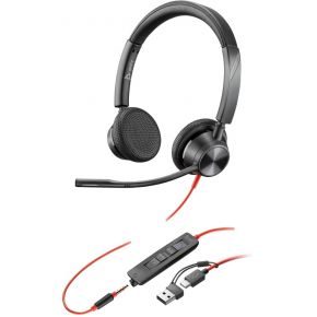 HP 8X222AA hoofdtelefoon/headset Bedraad Hoofdband Kantoor/callcenter USB Type-C Zwart