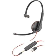 HP Blackwire 3215 Headset Bedraad Hoofdband Kantoor/callcenter USB Type-A Zwart