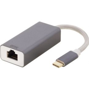 Deltaco USBC-GIGA5 kabeladapter/verloopstukje USB-C RJ45 Grijs