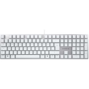 CHERRY KC 200 MX toetsenbord USB QWERTZ Duits Zilver, Wit