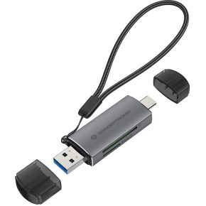 Conceptronic BIAN05G geheugenkaartlezer USB 3.2 Gen 1 (3.1 Gen 1) Type-A/Type-C Grijs