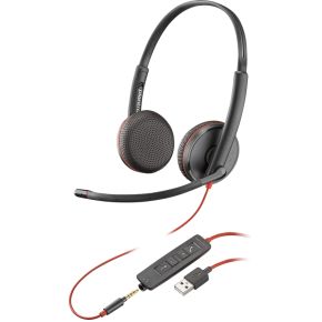 HP Poly Blackwire 3225 Headset Bedraad Hoofdband Kantoor/callcenter USB Type-A Zwart