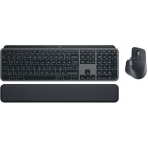 Logitech MX Keys S Combo - Draadloos Toetsenbord en Muis met Polssteun - Azerty FR - Graphite