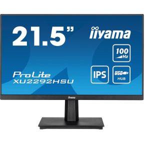 Iiyama ProLite XU2292HSU-B6 - LED-monitor - 21.5" IPS - 1920 x 1080 Full HD - 100Hz - 250 cd/m² - 1000:1 - 0.4 ms - HDMI, DisplayPort, 4x usb - Luidsprekers - Zwart