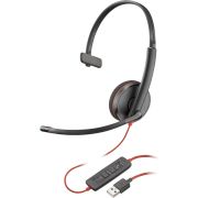 POLY Blackwire 3210 Headset Bedraad Hoofdband Kantoor/callcenter USB Type-A Zwart