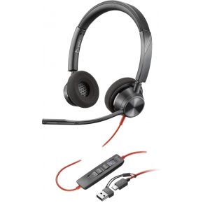 POLY 8X220AA hoofdtelefoon/headset Bedraad Hoofdband Zwart