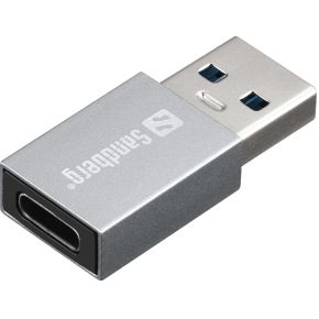 Sandberg USB-A to USB-C Dongle Aluminium
