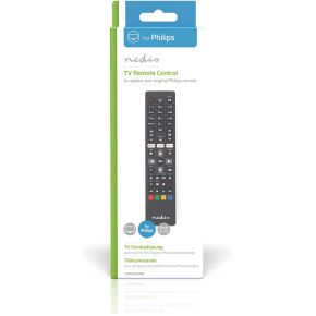 Vervangende Afstandsbediening - Geschikt voor: Philips - Voorgeprogrammeerd - 1 Apparaat - Amazon Prime / Netflix Knop / Rakuten TV Button - Infrarood - Zwart