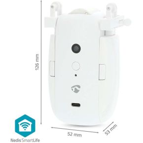 SmartLife Gordijnrobot - Kabelsysteem / U Rail - Horizontale gordijnen - Batterij Gevoed / USB Gevoed - 4000 mAh - Bluetooth - Wit