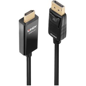 Lindy 40928 video kabel adapter 5 m DisplayPort HDMI Type A (Standaard) Zwart