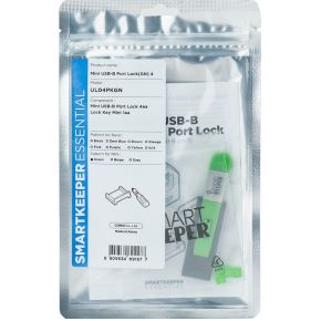 Smart Keeper Essential Mini USB-B Port Lock (4x) + Lock Key Mini (1x) - Groen